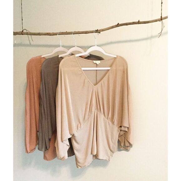 𝅺KNIT Top Fitted Waist With Dolman  Bell Sleeves - Picture 16 of 16